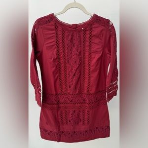 NWT Abercrombie & Fitch Burgundy Lace Mini Dress,‎ Size S